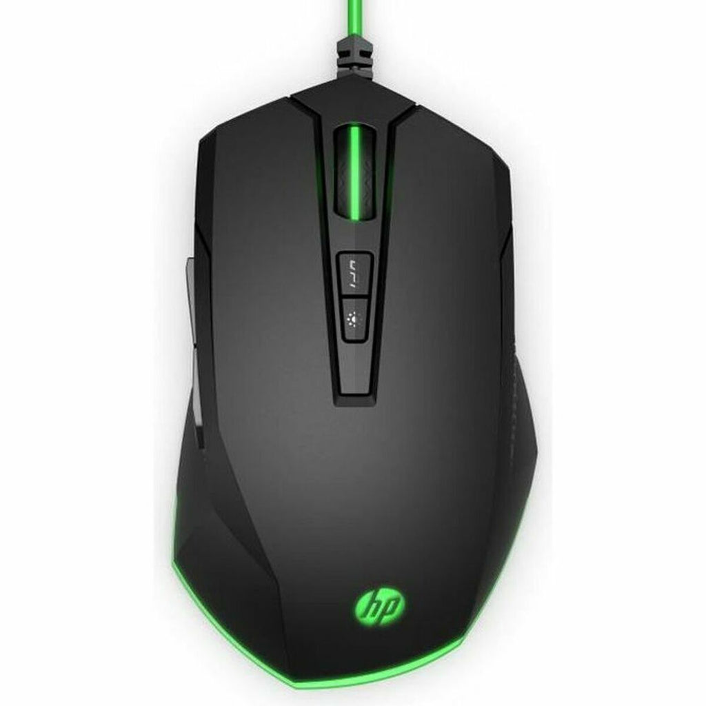 Souris gaming HP Pavilion 200 noire et verte avec câble - Level7Up