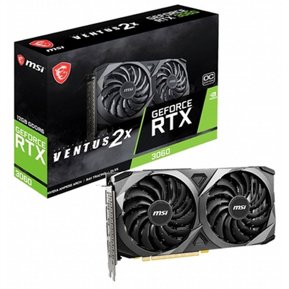 Carte graphique MSI GeForce RTX 3060 12 GB RAM 12 GB GDDR6 - Level7Up