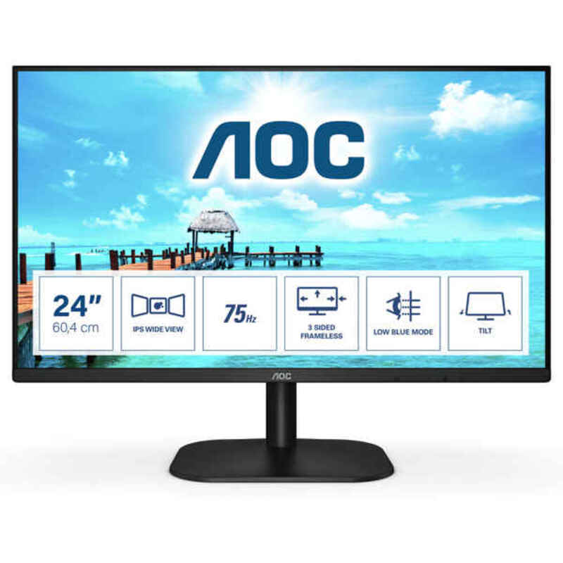 Écran AOC 24B2XH/EU – 23,8″ Full HD • IPS • 75 Hz - Level7Up