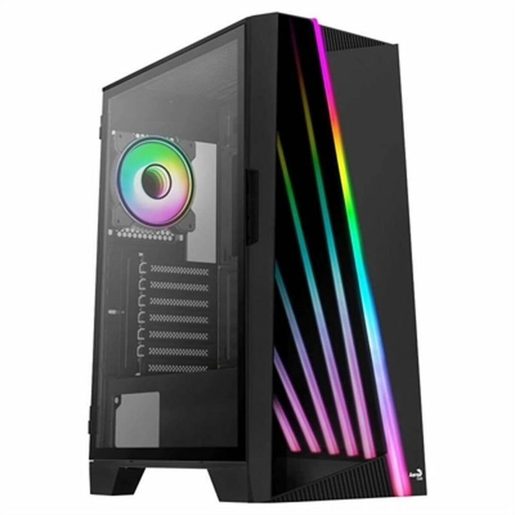 boîtier semi - tour ATX Aerocool MIRAGEBK Noir avec éclairage RGB - Level7Up