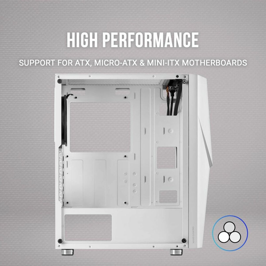 Mars Gaming MC777W LED RGB White (boîtier gaming ATX semi - tour blanc) - Level7Up