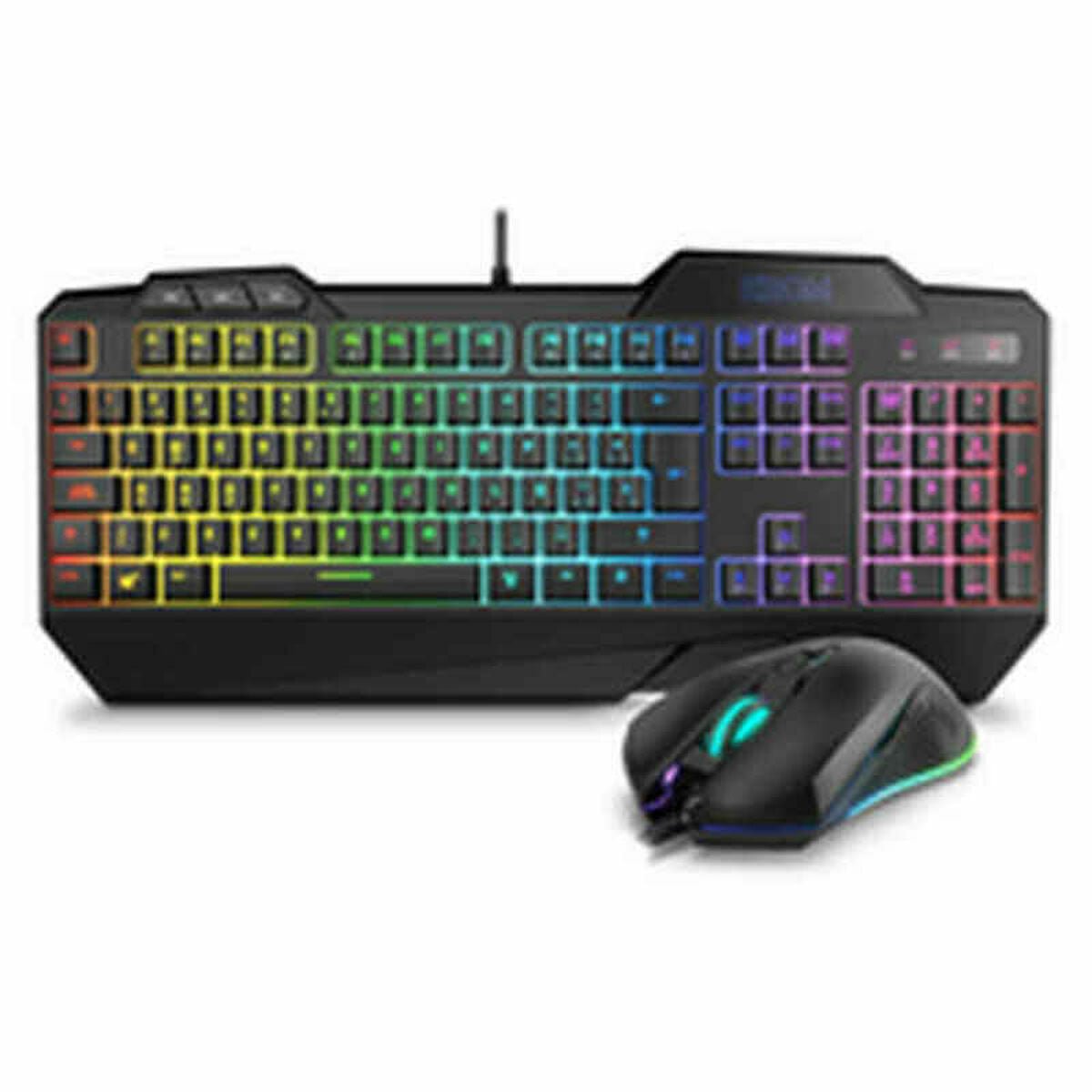 Clavier et souris gaming Krom Krusher RGB Noir - Level7Up