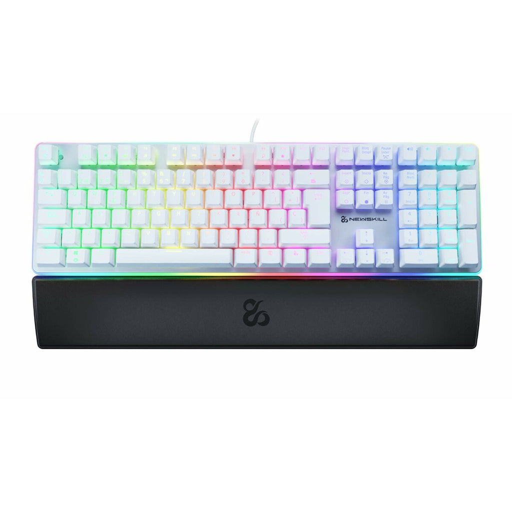 Clavier de jeu Newskill Suiko Ivory QWERTY LED RGB blanc - Level7Up