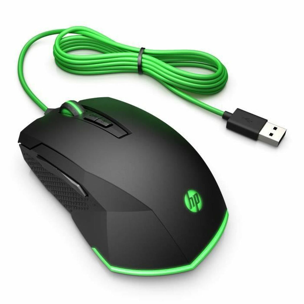 Souris gaming HP Pavilion 200 noire et verte avec câble - Level7Up