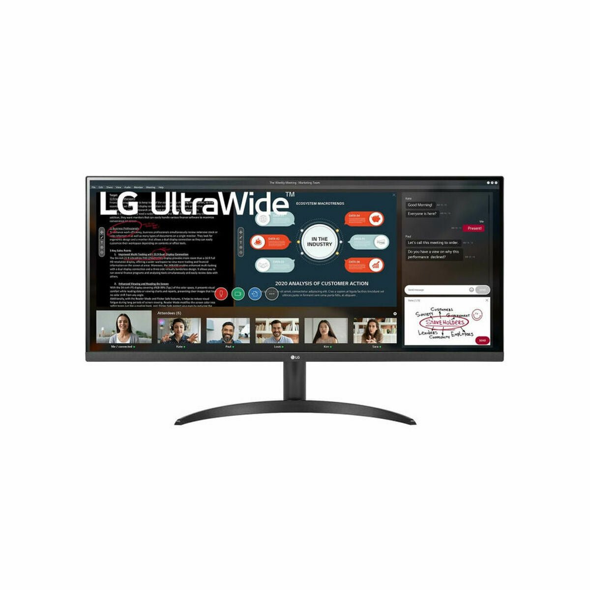 Écran LG 34WP500 - B – 34″ UltraWide™ Full HD (2560×1080) • IPS • HDR10 - Level7Up